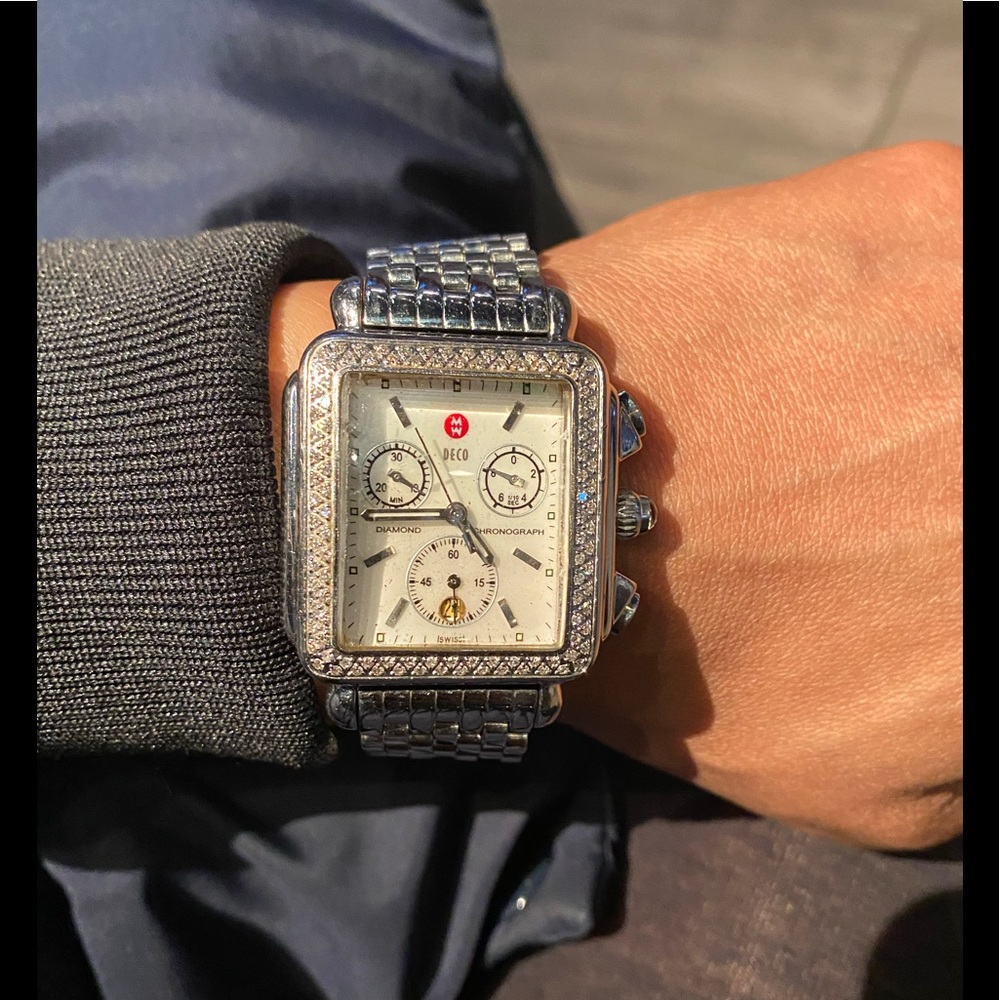 ♥️ Michele DECO Chronograph Mother of Pearl w/ EXTRA STRAPS
